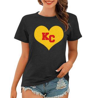 Kc Football Heart Kansas City Fan Women T-shirt - Monsterry AU