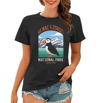 Kenai Fjords National Park Us Puffin Bird Alaska Women T-shirt - Seseable