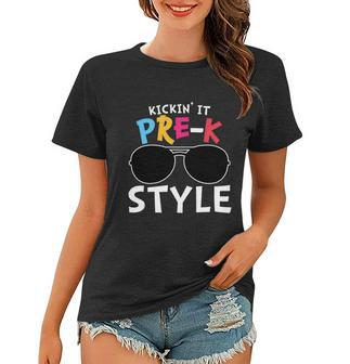 Kickin It Prek Sunglass Style Back To School Women T-shirt - Monsterry