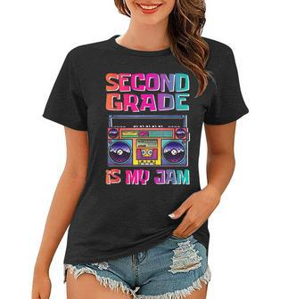 Kids 2Nd Grade Is My Jam Vintage 80S Boombox Teacher Student V2 Women T-shirt - Seseable