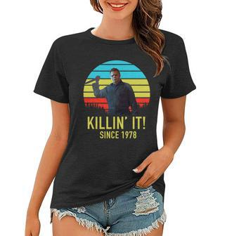 Killin It Since 1978 Retro Horror Movie Women T-shirt - Monsterry UK