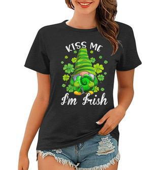 Kiss Me Im Irish Tie Dye Gnome St Patricks Day Women T-shirt - Thegiftio UK