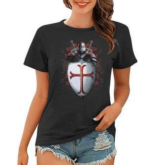 Knights Templar T Shirt - The Brave Knights The Warrior Of God Women T-shirt - Seseable