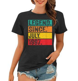 Legend Since July 1997 25Th Birthday 25 Years Old Vintage Women T-shirt - Seseable