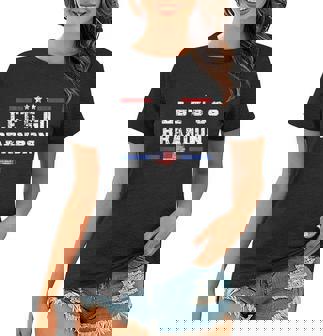 Lets Go Brandon American Flag Retro Vintage Graphic Design Printed Casual Daily Basic Women T-shirt - Thegiftio