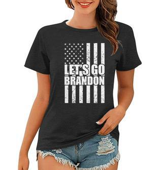 Lets Go Brandon Vintage American Flag Tshirt Women T-shirt - Monsterry