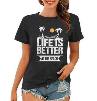 Life Is Better At The Beach Summer Vacation Ocean Sunset Gift Graphic Design Printed Casual Daily Basic Women T-shirt