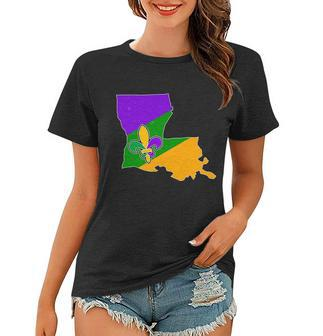 Louisiana Mardi Gras Fleur De Lis Women T-shirt - Monsterry AU