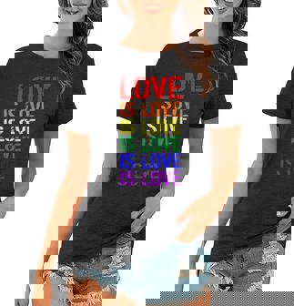 Love Is Love Rainbow Colors Women T-shirt - Monsterry