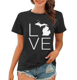 Love Michigan V2 Women T-shirt - Thegiftio UK