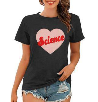 Love Science Retro Heart Women T-shirt - Monsterry