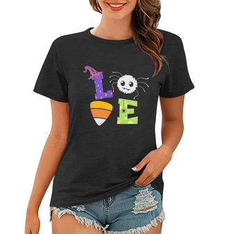 Love Witch Hat Halloween Quote Women T-shirt - Monsterry UK