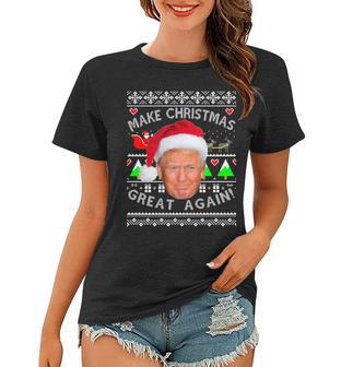 Make Christmas Great Again Donald Trump Ugly Christmas Sweater Tshirt Women T-shirt - Monsterry AU