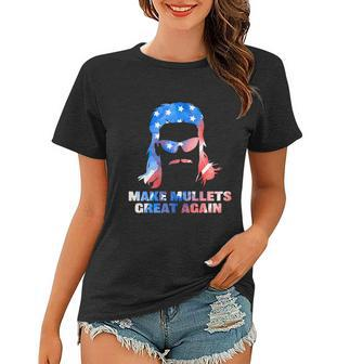 Make Mullets Great Again Funny 2020 Election American Flag Meaningful Gift Women T-shirt - Monsterry AU