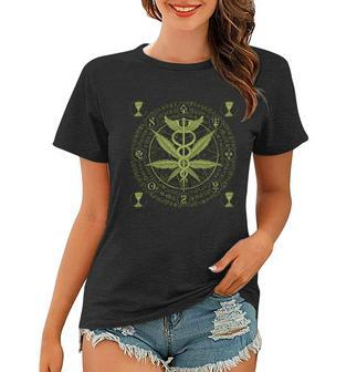 Medical Marijuana Alchemy Circle Tshirt Women T-shirt - Monsterry