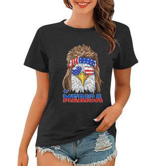 Merica Eagle Mullet 4Th Of July American Flag Cool Gift V2 Women T-shirt - Monsterry UK