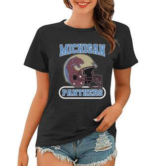 Michigan Panthers Football Logo Women T-shirt - Monsterry