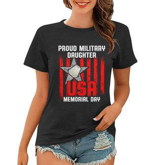 Military Daughter Freedom Memorial Day Funny Gift Women T-shirt - Monsterry UK