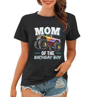 Mom Of The Birthday Boy Monster Truck Birthday Novelty Gift Women T-shirt - Monsterry DE