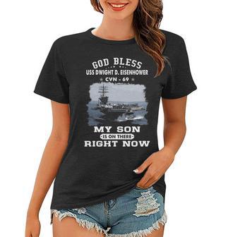 My Son Is On Uss Dwight D Eisenhower Cvn Women T-shirt - Monsterry DE