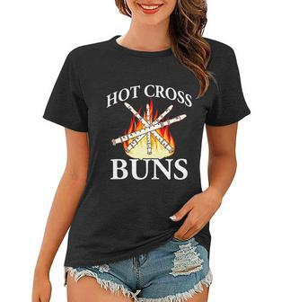 Nice Hot Cross Buns Graphic Design Printed Casual Daily Basic Women T-shirt - Thegiftio UK