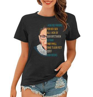 Notorious Rbg Ask No Favors Quote Women T-shirt - Monsterry DE