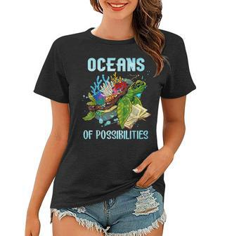 Oceans Of Possibilities Summer Reading 2022 Turtle Women T-shirt - Thegiftio UK