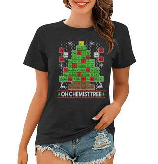 Oh Chemist Tree Ugly Christmas Sweater Tshirt Women T-shirt - Monsterry UK