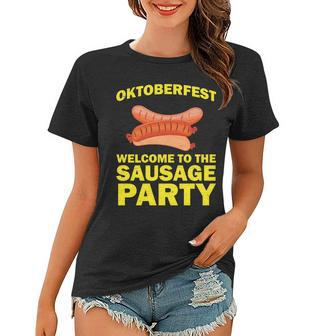 Oktoberfest Welcome To The Sausage Party Women T-shirt - Monsterry