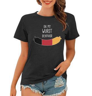 On My Worst Behavior Oktoberfest Women T-shirt - Monsterry UK