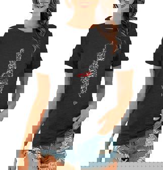 Palestinian Map With Cities Villages Calligraphy Palestine Gift Graphic Design Printed Casual Daily Basic Women T-shirt - Thegiftio