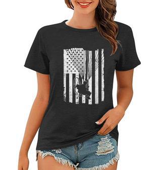 Paramotor Powered Paraglider Usa American Flag Tshirt Women T-shirt - Monsterry