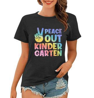 Peace Out Kindergarten Grade 2022 Happy Last Day Of School Gift Women T-shirt - Monsterry