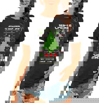 Periodic Table Tree Oh Chemistree Fun Chemistry Teacher Xmas Women T-shirt - Thegiftio