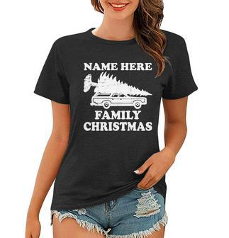 Personalize Family Christmas Custom Women T-shirt - Thegiftio UK