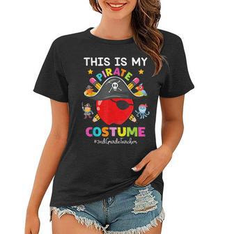 Pirate 2Nd Grade Teacher Spooky Halloween Costume Pirate Day Women T-shirt - Thegiftio UK