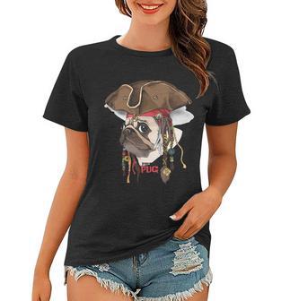 Pirate Pug V2 Women T-shirt - Monsterry UK