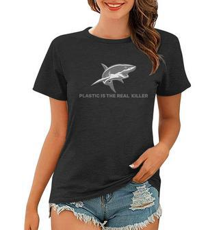 Plastic Is The Real Killer Graphic Design Printed Casual Daily Basic Women T-shirt - Thegiftio UK