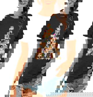 Pomeranian Xmas Tree Funny Pomeranian Lover Women T-shirt - Thegiftio