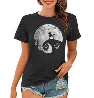 Poodle Dog And Moon Halloween Costume Dog Lover Funny Gifts V2 Women T-shirt - Thegiftio UK