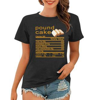 Pound Cake Nutrition Facts Label Women T-shirt - Monsterry