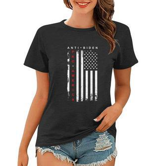Pro America Anti Biden Flag Usa Impeach Joe Biden Anti Biden Women T-shirt - Monsterry DE