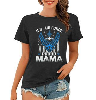 Proud Mama Us Air Force American Flag T Usaf Women T-shirt - Thegiftio UK