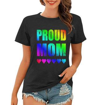 Proud Mom Gay Lesbian Lgbtq Pride Rainbow Mothers Day Gift V2 Women T-shirt - Monsterry