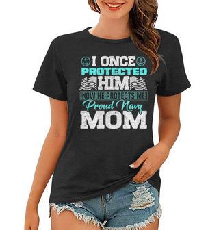 Proud Navy Mom V3 Women T-shirt - Monsterry