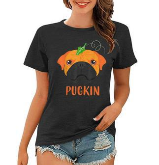 Pugkin Pumpkin Pug Halloween Puppy Lover Gifts Costumes Women T-shirt - Thegiftio UK