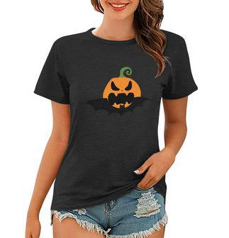 Pumpkin Bat Halloween Quote V2 Women T-shirt - Monsterry
