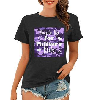 Purple Up For Military Kids Awareness Women T-shirt - Monsterry