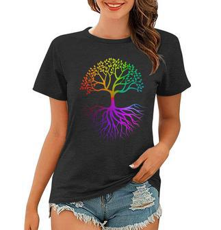 Rainbow Colorful - Tree Of Life Tshirt Women T-shirt - Monsterry