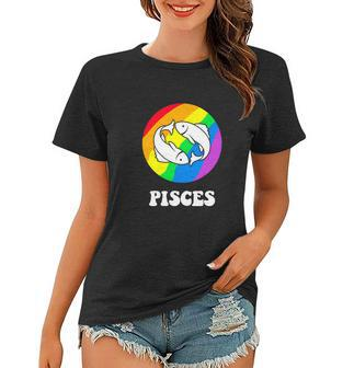 Rainbow Lgbt Pride Sunshine Pisces Parade March Graphic Design Printed Casual Daily Basic Women T-shirt - Thegiftio UK